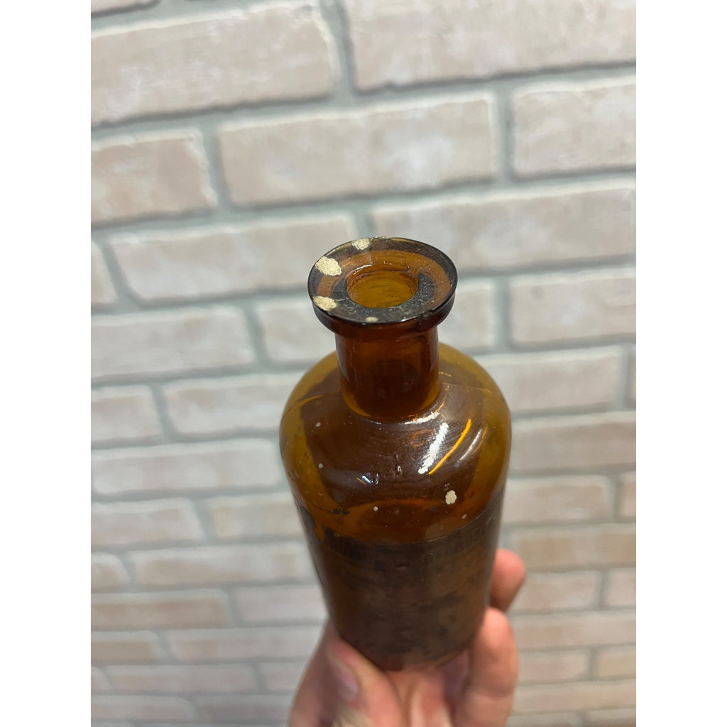 Vintage Apothecary Amber Peroxide of Hydrogen Bottle Peroxide Specialty Co.