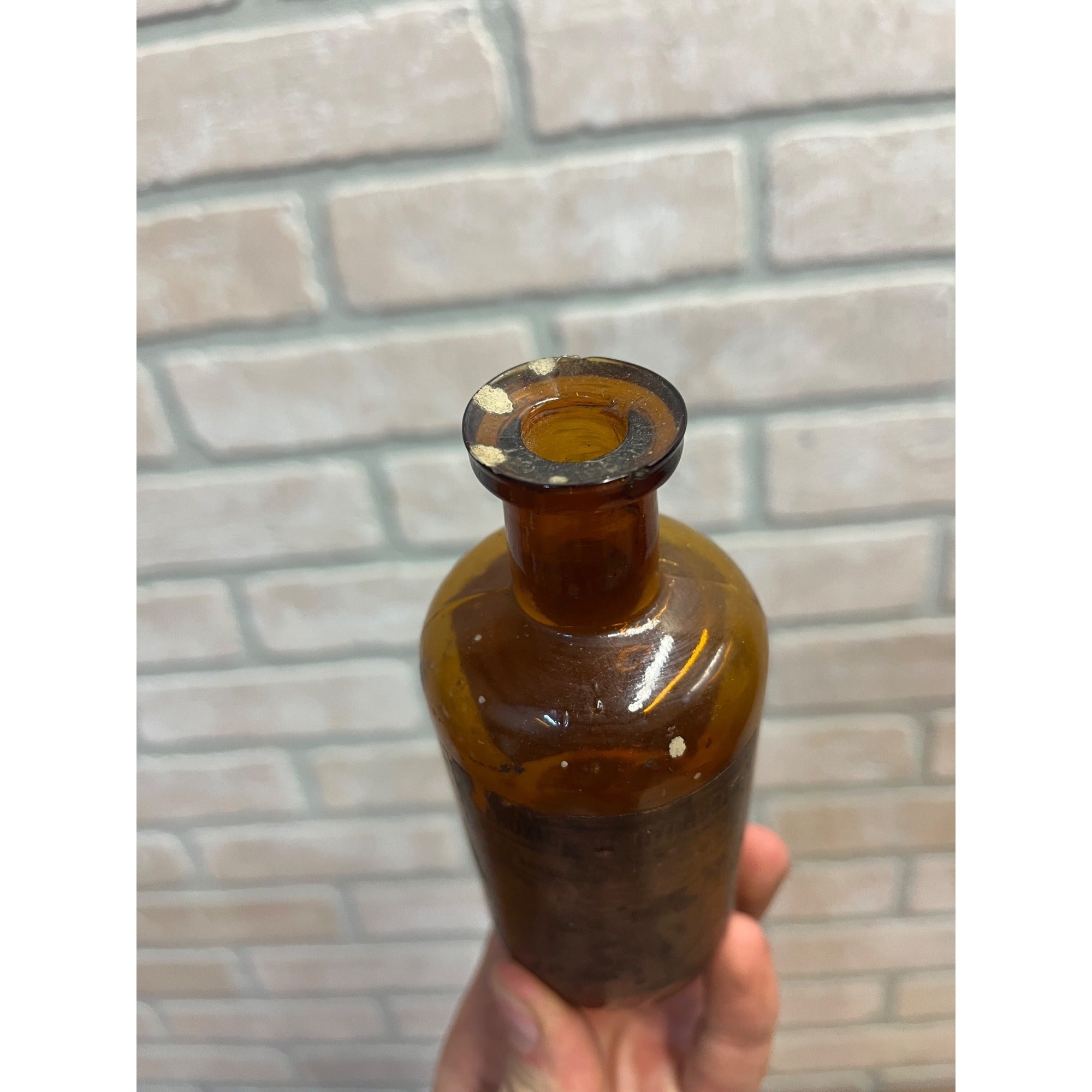 Vintage Apothecary Amber Peroxide of Hydrogen Bottle Peroxide Specialty Co.