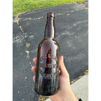 Antique Pre-Pro Fox Lake Wisconsin Wis Brewery Beer Bottle Amber Embossed