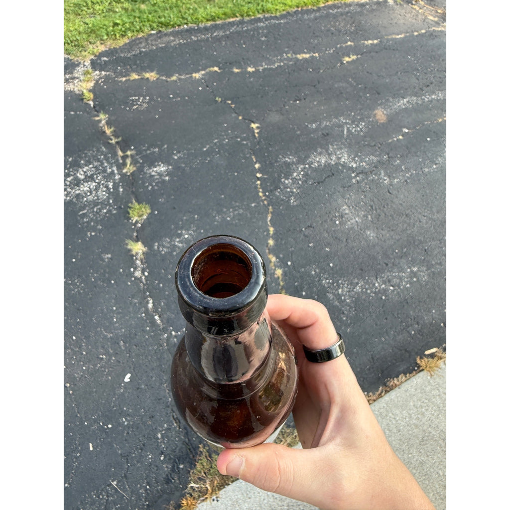 Antique Pre-Pro Fox Lake Wisconsin Wis Brewery Beer Bottle Amber Embossed