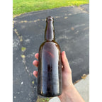 Antique Pre-Pro Fox Lake Wisconsin Wis Brewery Beer Bottle Amber Embossed