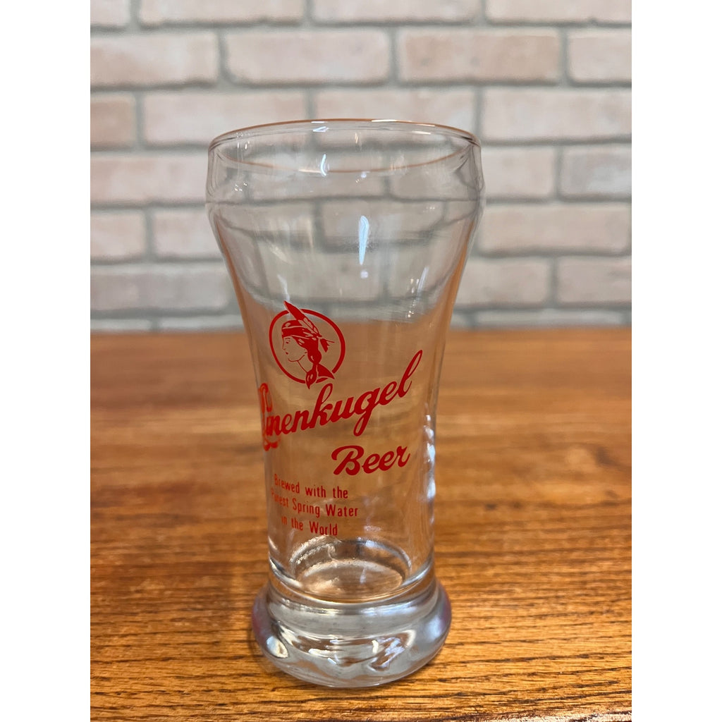 Vintage J. Leinenkugel Brewing Co. Mini Pilsner Glass Indian Maiden Logo Purest Spring Water Chippewa Falls, WI