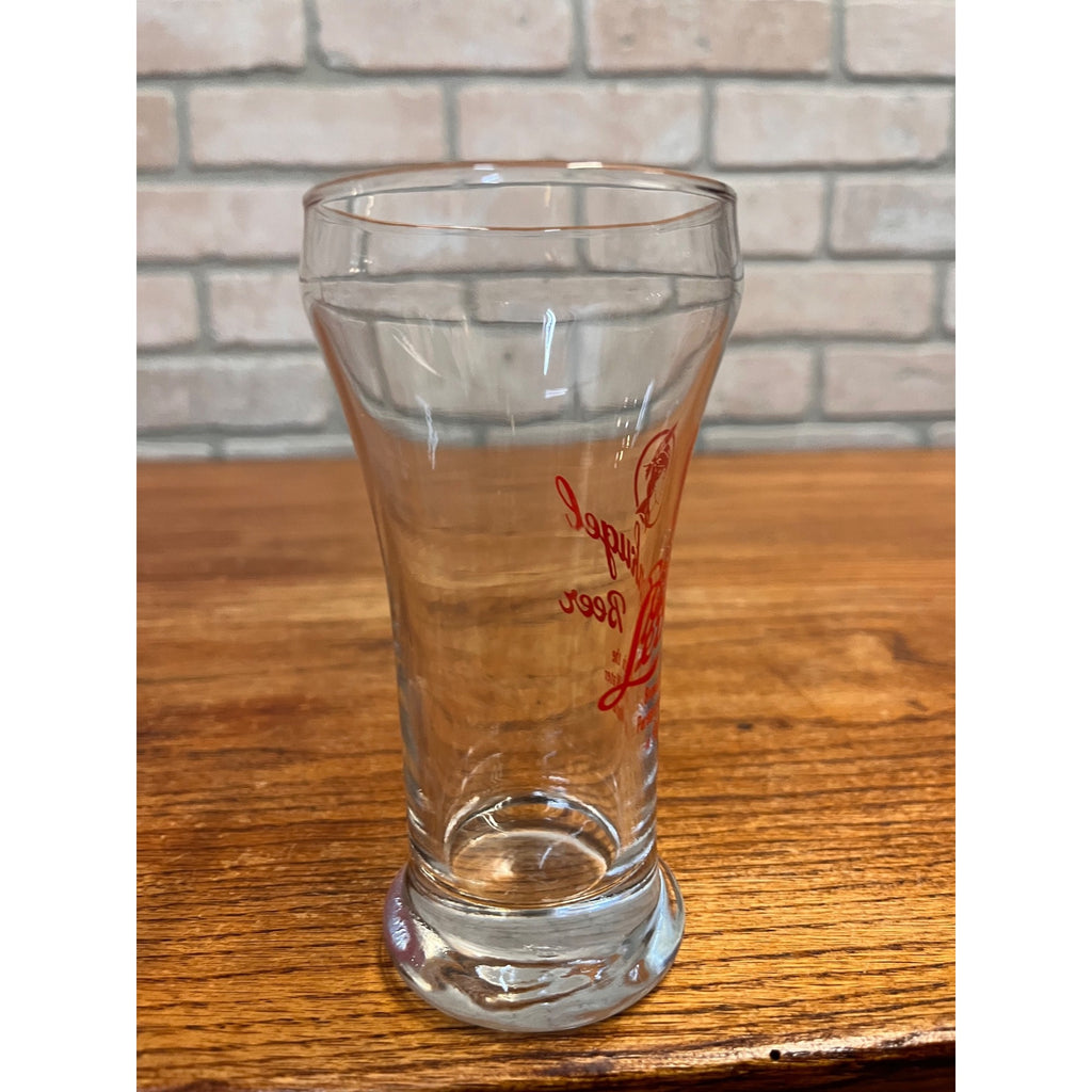 Vintage J. Leinenkugel Brewing Co. Mini Pilsner Glass Indian Maiden Logo Purest Spring Water Chippewa Falls, WI