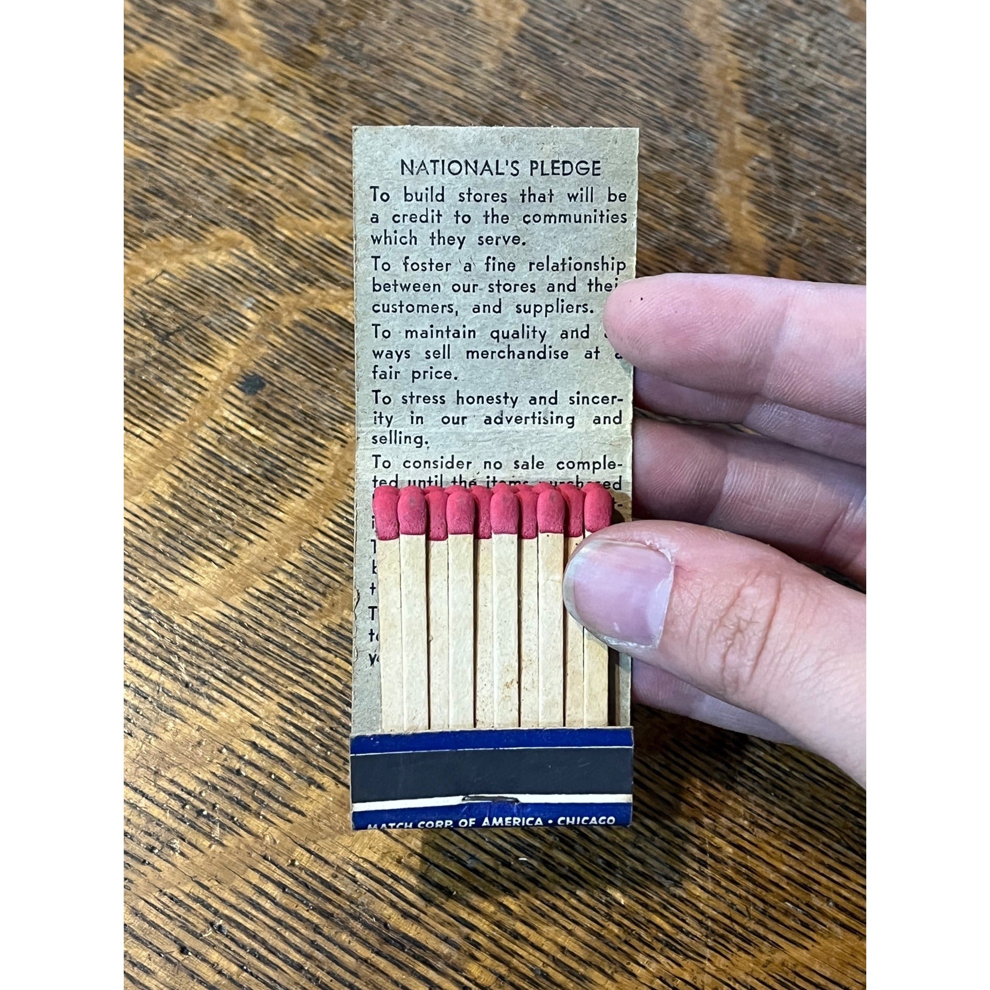 Vintage National Food Stores Coffee Natco Matchbook Matches Advertising Unstruck