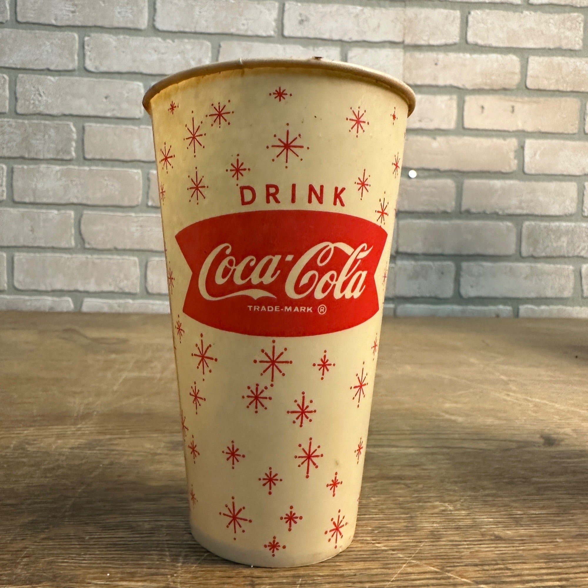 14oz Enjoy Coca Cola Star Things Go Better Coke Fishtail Paper Wax Cup Soda