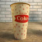 14oz Enjoy Coca Cola Star Things Go Better Coke Fishtail Paper Wax Cup Soda