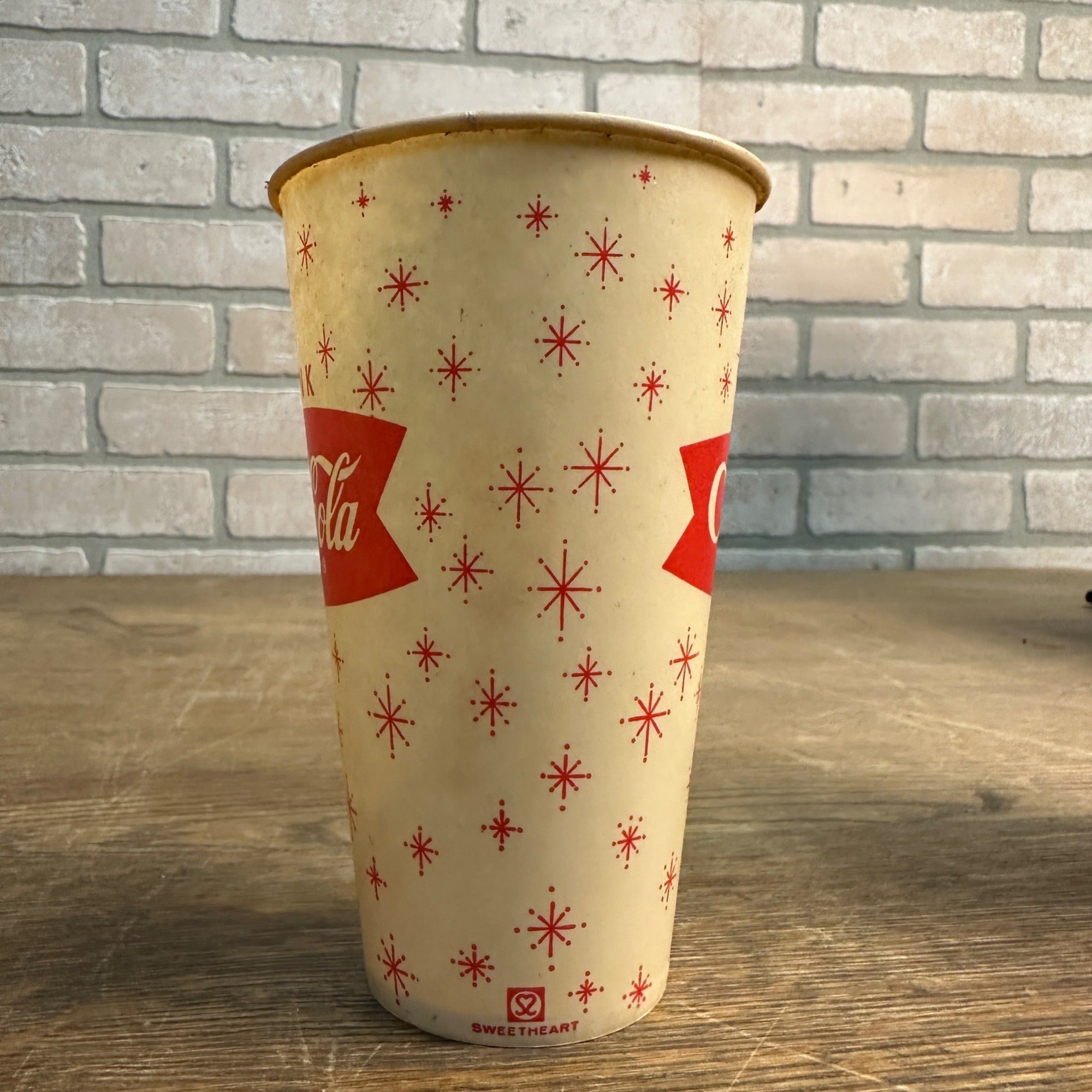 14oz Enjoy Coca Cola Star Things Go Better Coke Fishtail Paper Wax Cup Soda