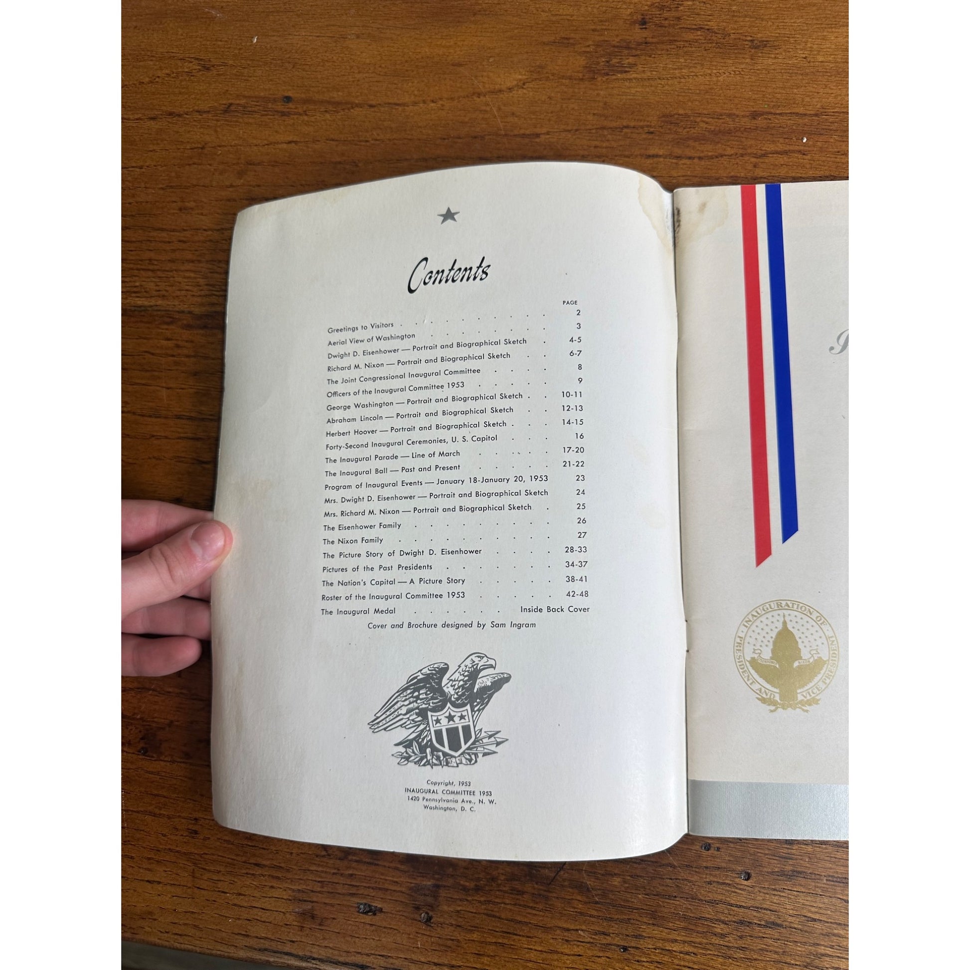 Dwight Eisenhower Vintage 1953 Presidential Inauguration Program Nixon VP