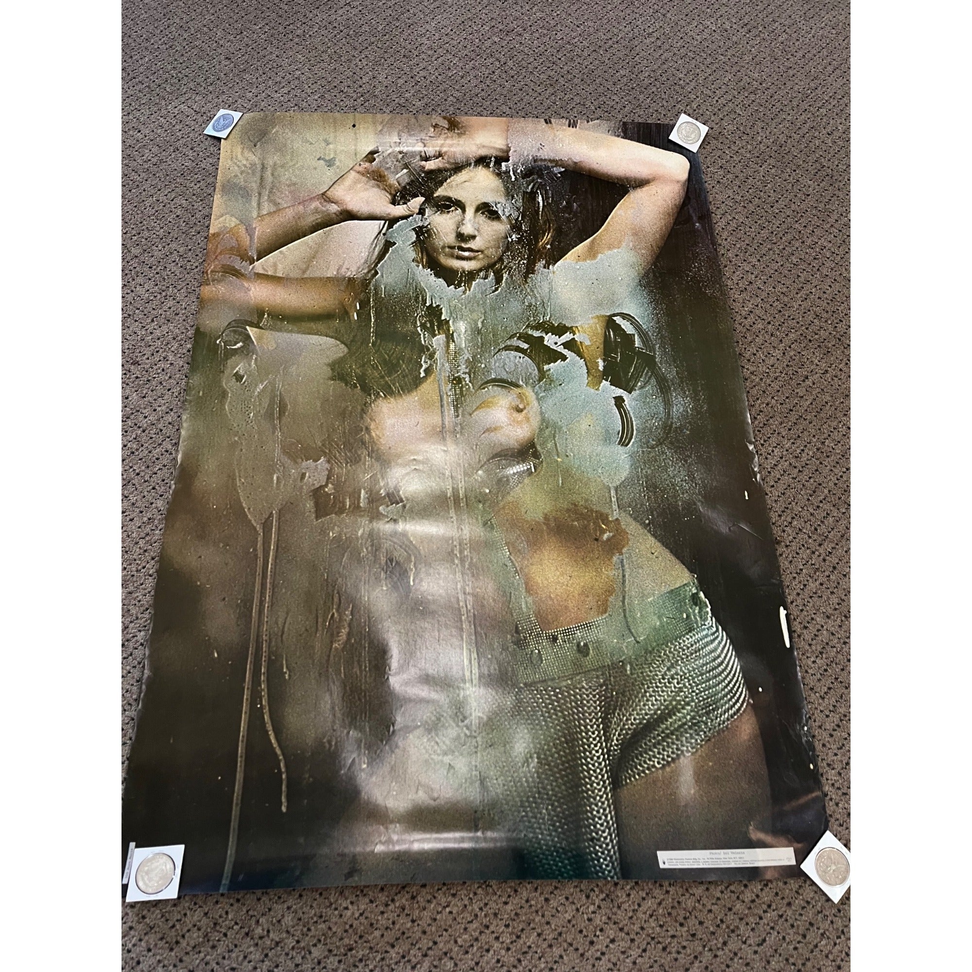 Vintage 1968 More Marie Personality Poster Nude Risque Girl Sexy Pin-Up Garage