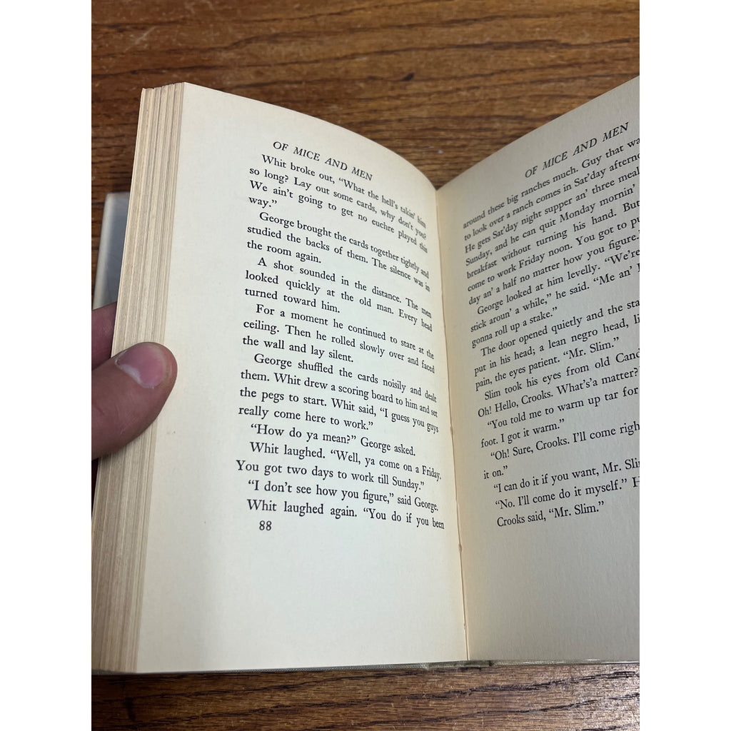 Of Mice and Men John Steinbeck (1937) 1st Edition, 2nd Printing Hardcover VG HC