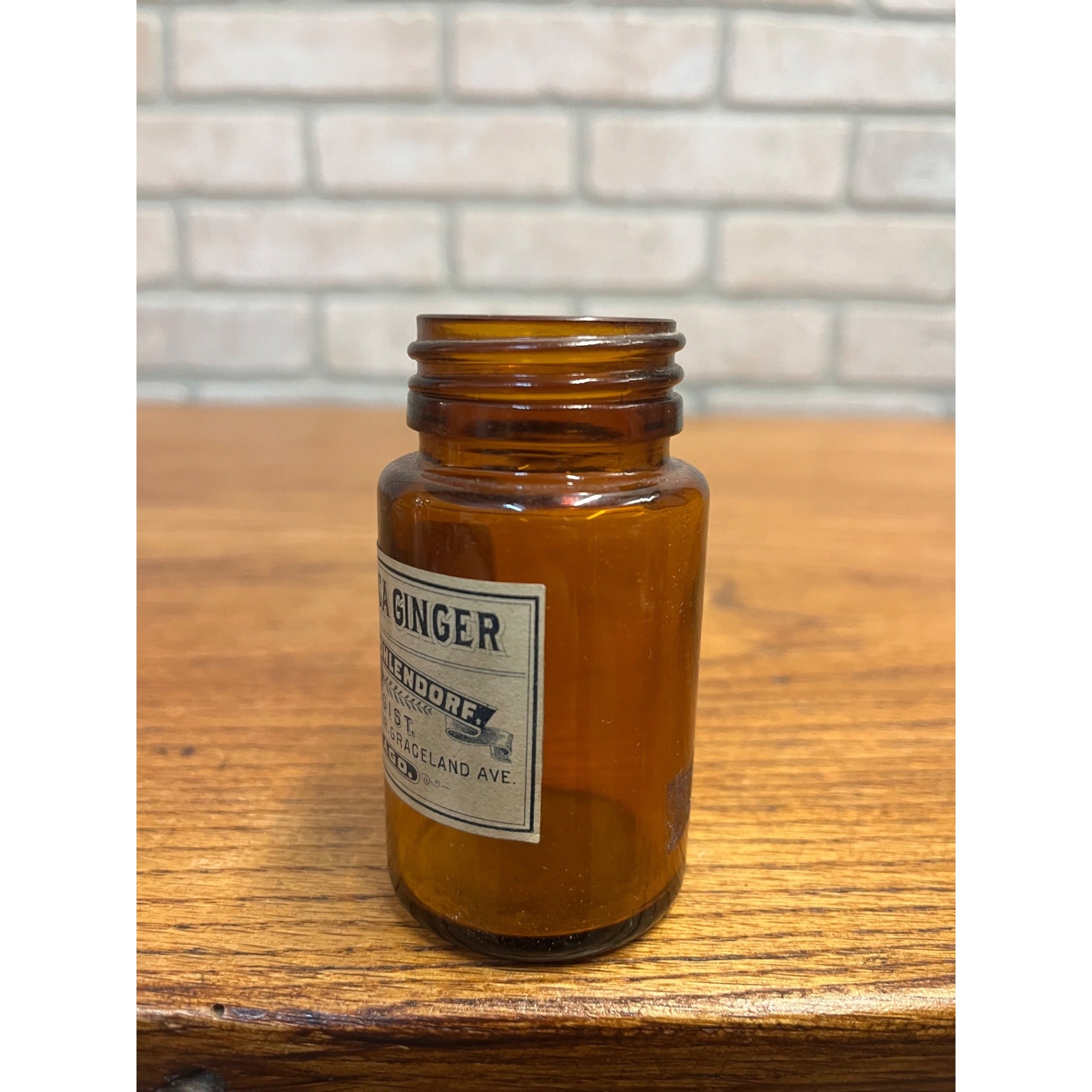 Vintage Jamaica Ginger Henry Ohlendorf Druggist Chicago Glass Medicine Bottle