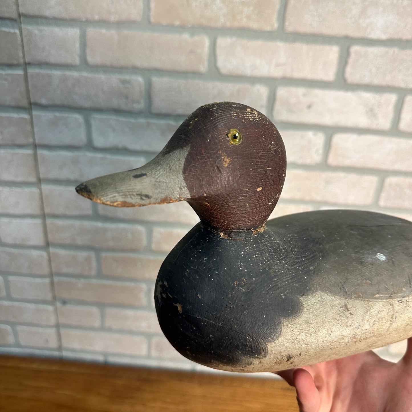 Beautiful Mason Original Paint Redhead Duck Decoy Third Grade