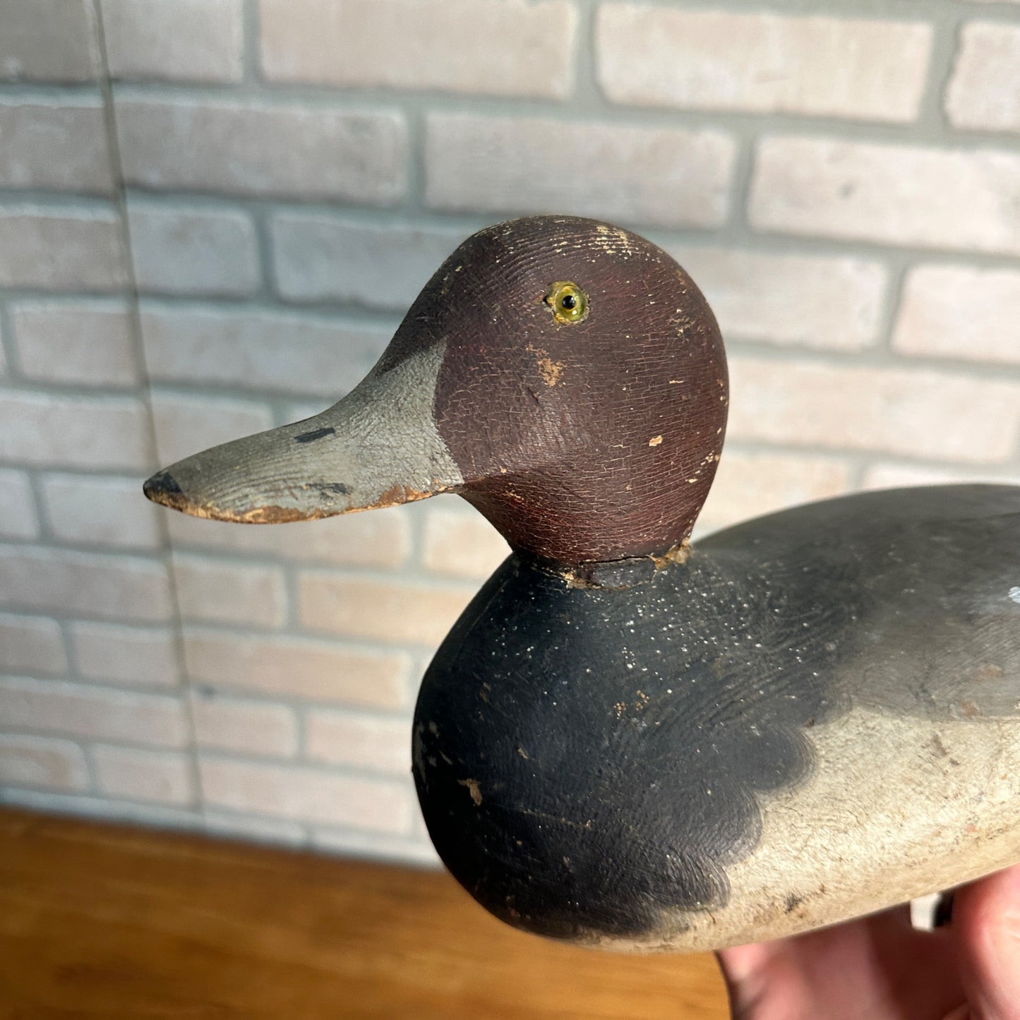 Beautiful Mason Original Paint Redhead Duck Decoy Third Grade