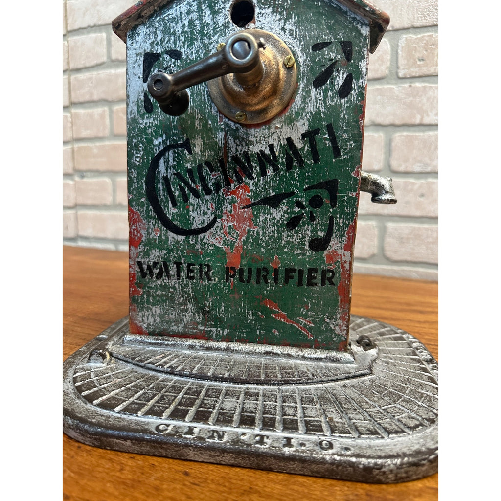 Antique 1920s Cincinnati Water Pump Salesman Sample Pencil Sharpener Advertising