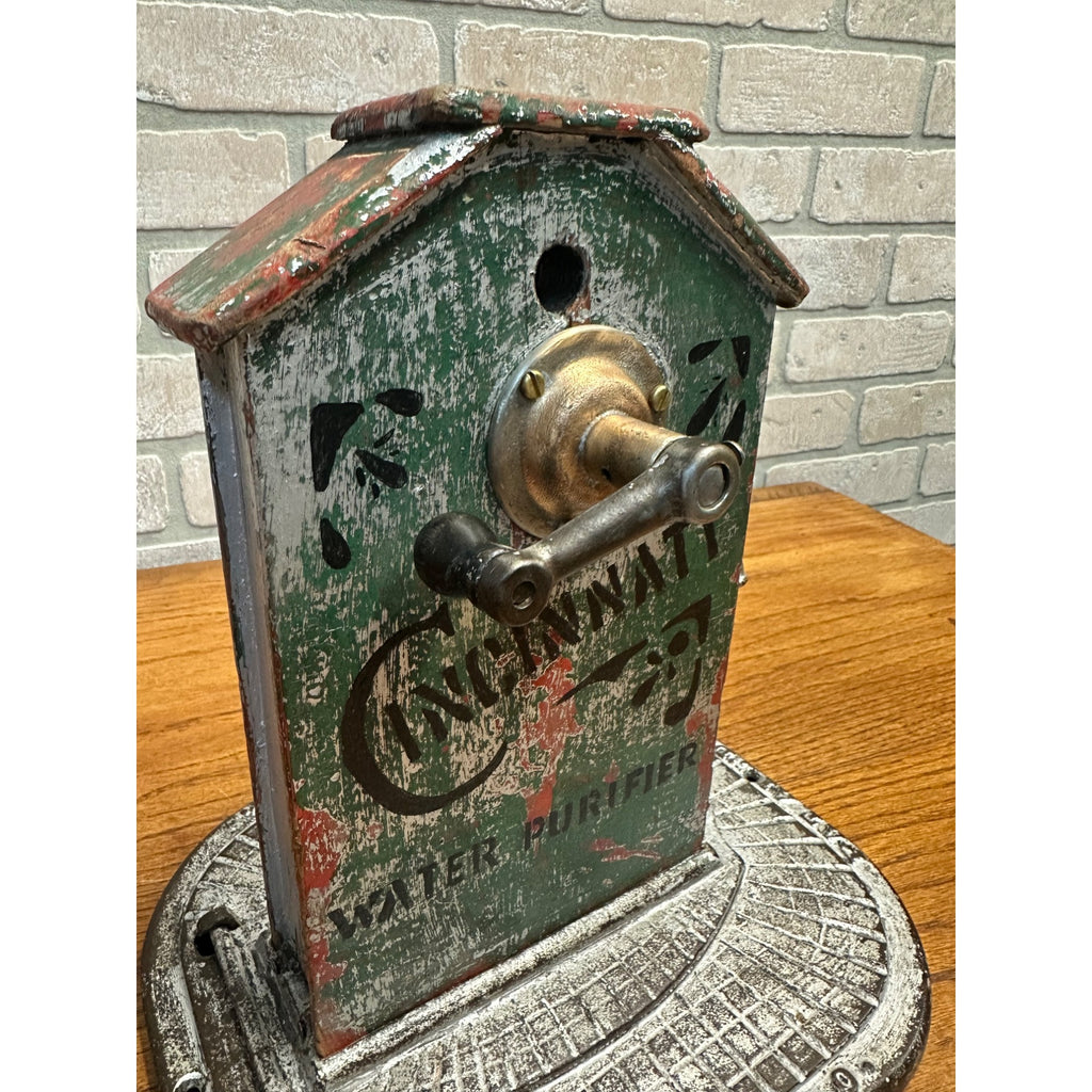 Antique 1920s Cincinnati Water Pump Salesman Sample Pencil Sharpener Advertising