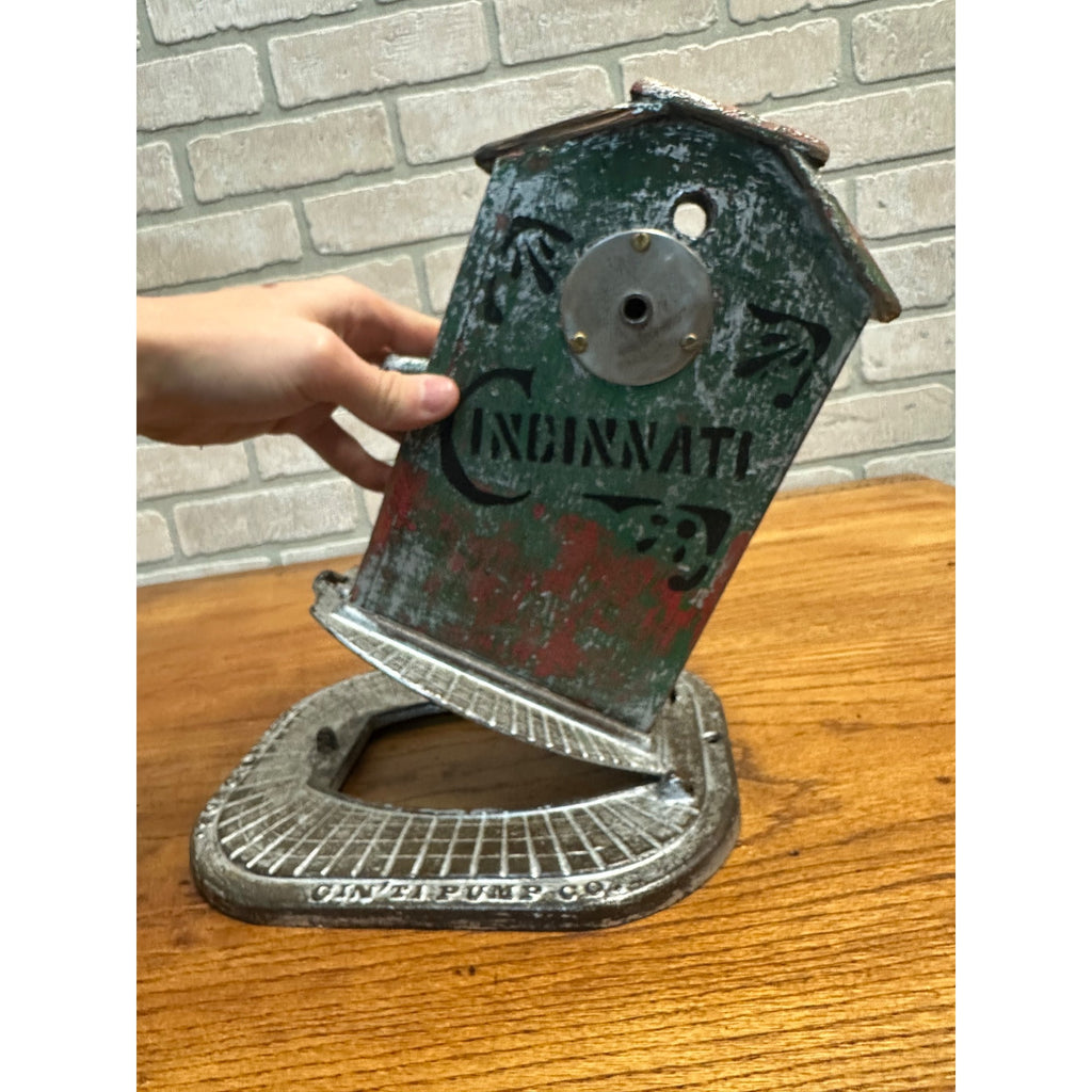 Antique 1920s Cincinnati Water Pump Salesman Sample Pencil Sharpener Advertising
