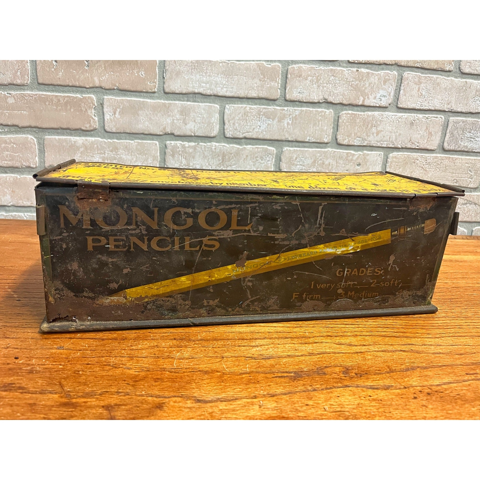 Antique 1915 Eberhard Faber Mongol Pencil Table Top Advertising Display Bands