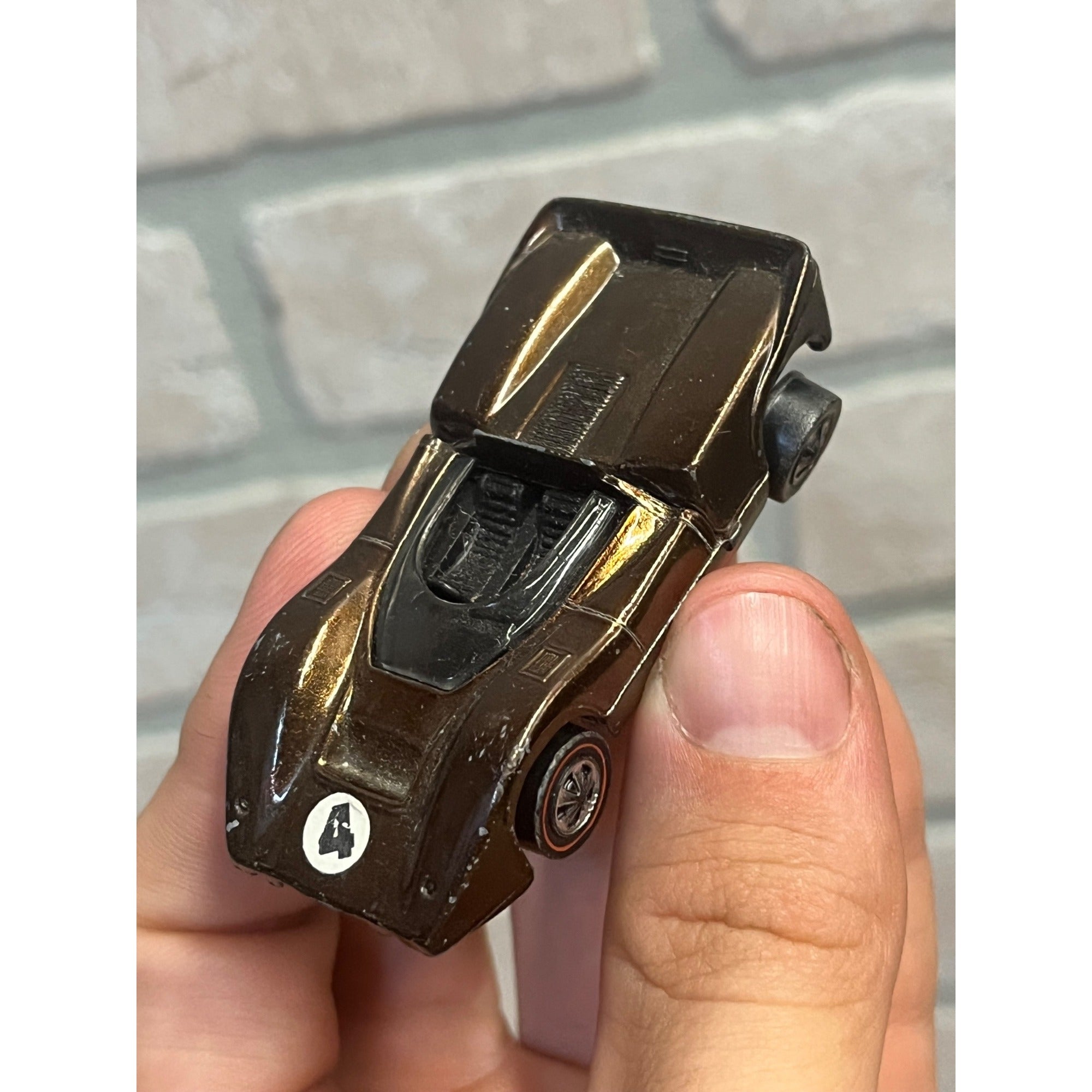 Vintage Hot Wheels Redline 1968 McLaren M6A Chocolate Brown - Very Good