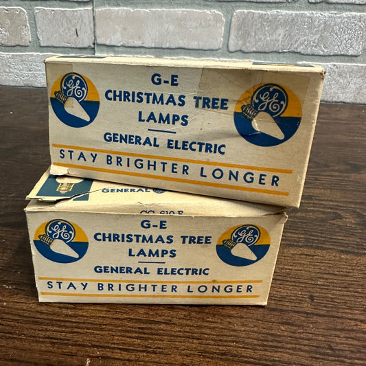 (20) GE C6 Blue Chirstmas Tree String Light  Bulbs w/ Box Tested Working GE C-6