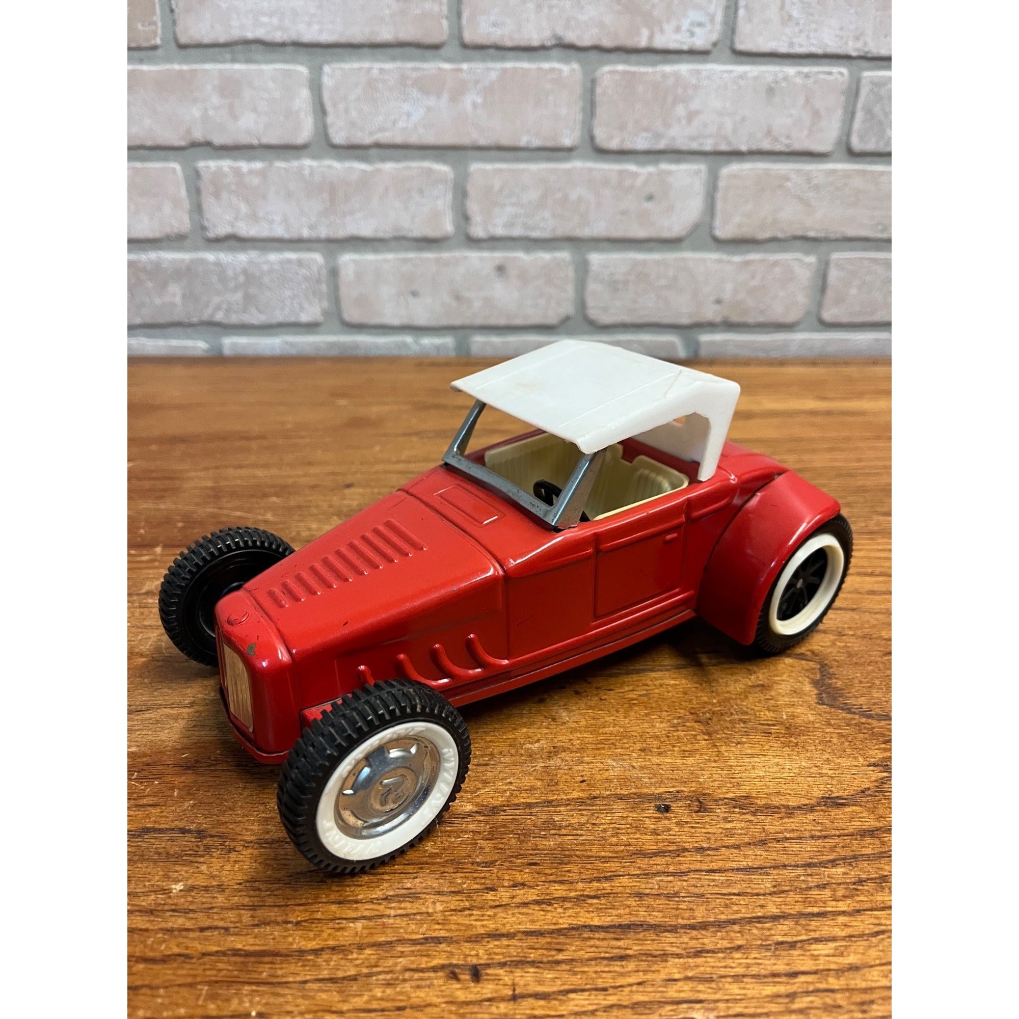 Vintage 1960s Red Pressed Steel Nylint 32 Ford Roadster Hot Rod