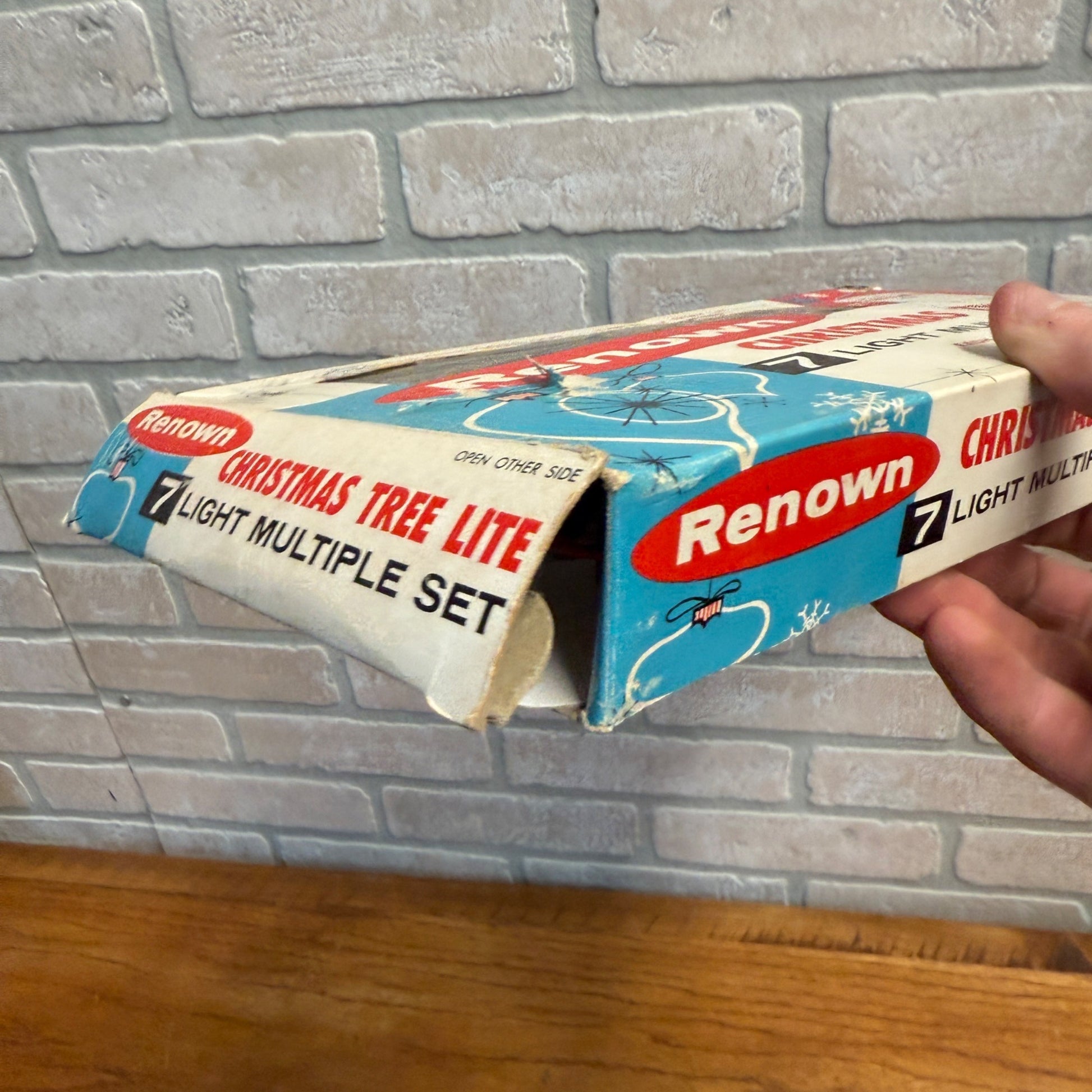 Vintage Christmas String Lights Xmas Box Decor Holiday Renown