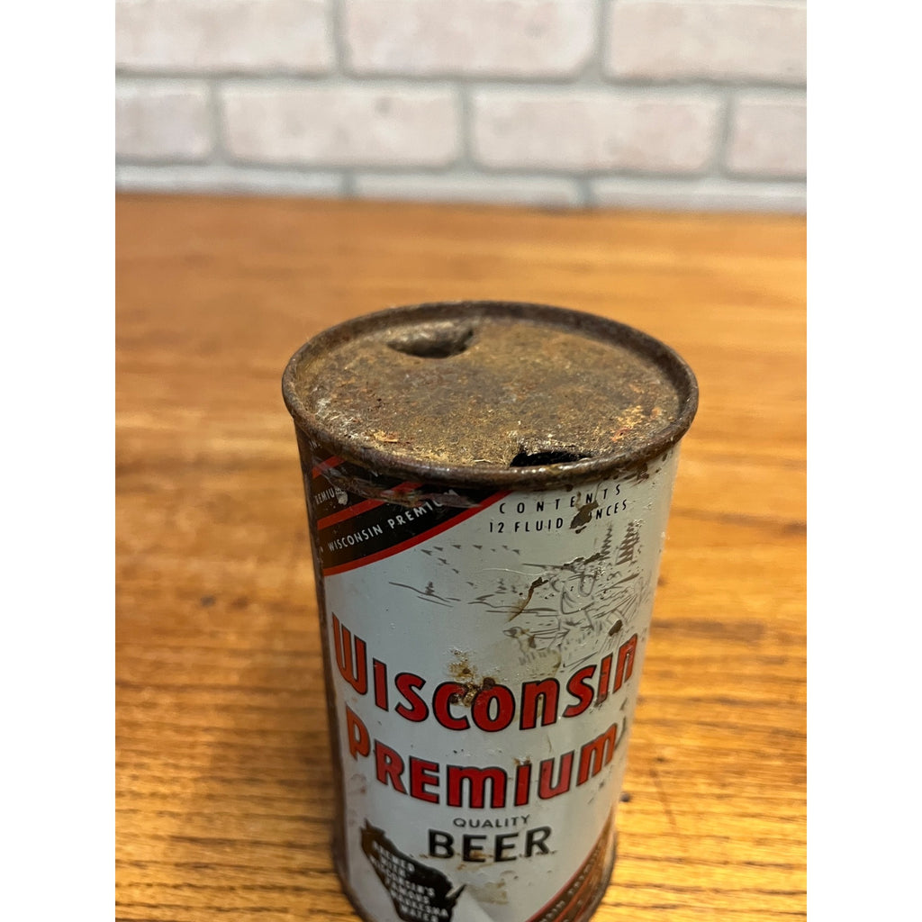 Vintage Wisconsin Premium Beer Flat Can Wisconsin Brewing Co. Waukesha Wis WI
