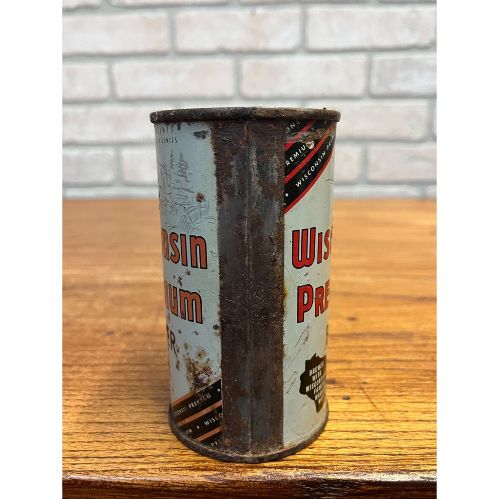 Vintage Wisconsin Premium Beer Flat Can Wisconsin Brewing Co. Waukesha Wis WI
