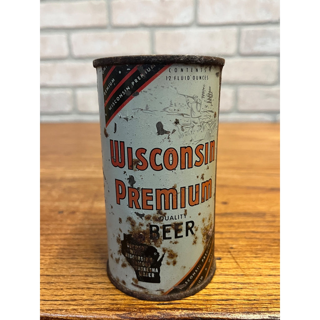 Vintage Wisconsin Premium Beer Flat Can Wisconsin Brewing Co. Waukesha Wis WI