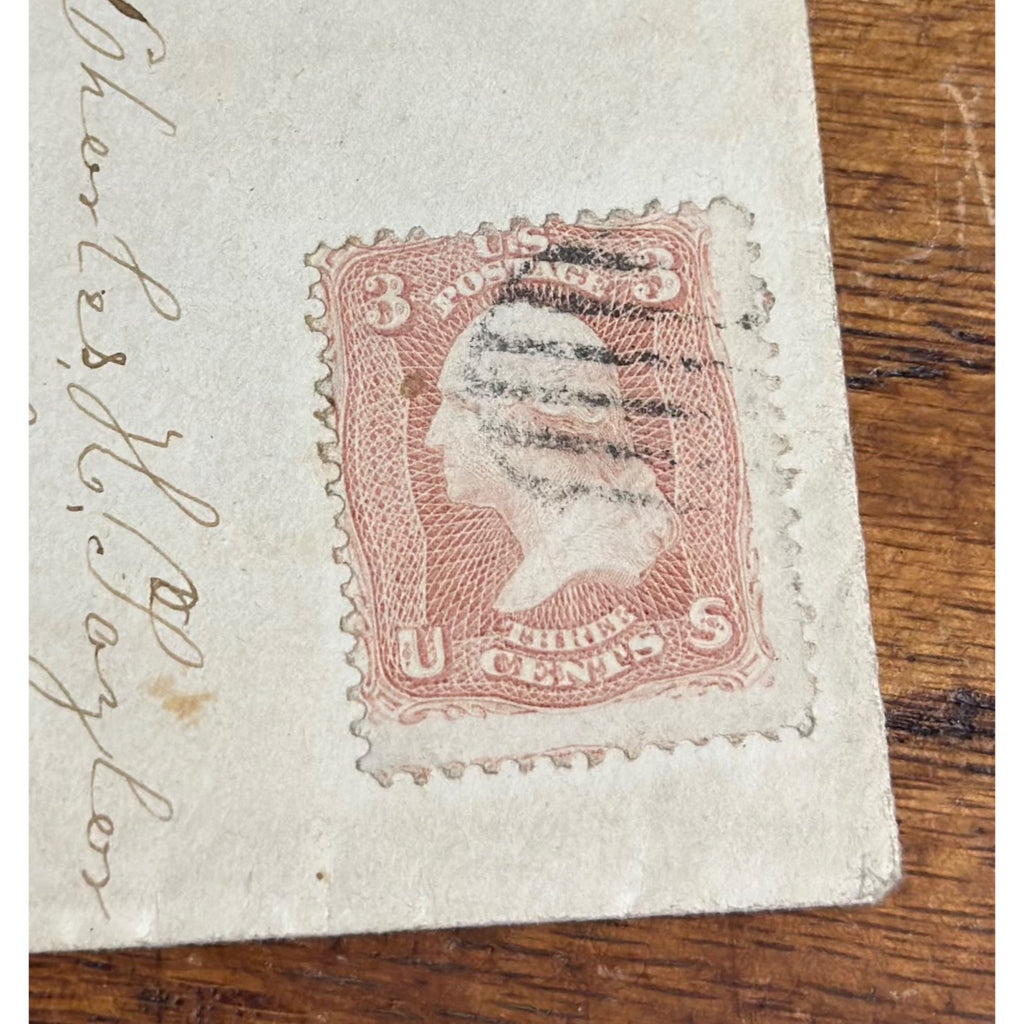 US Scott #65 Three Cent 3¢ Washington Rose Stamp on 1878 Mailed Envelope