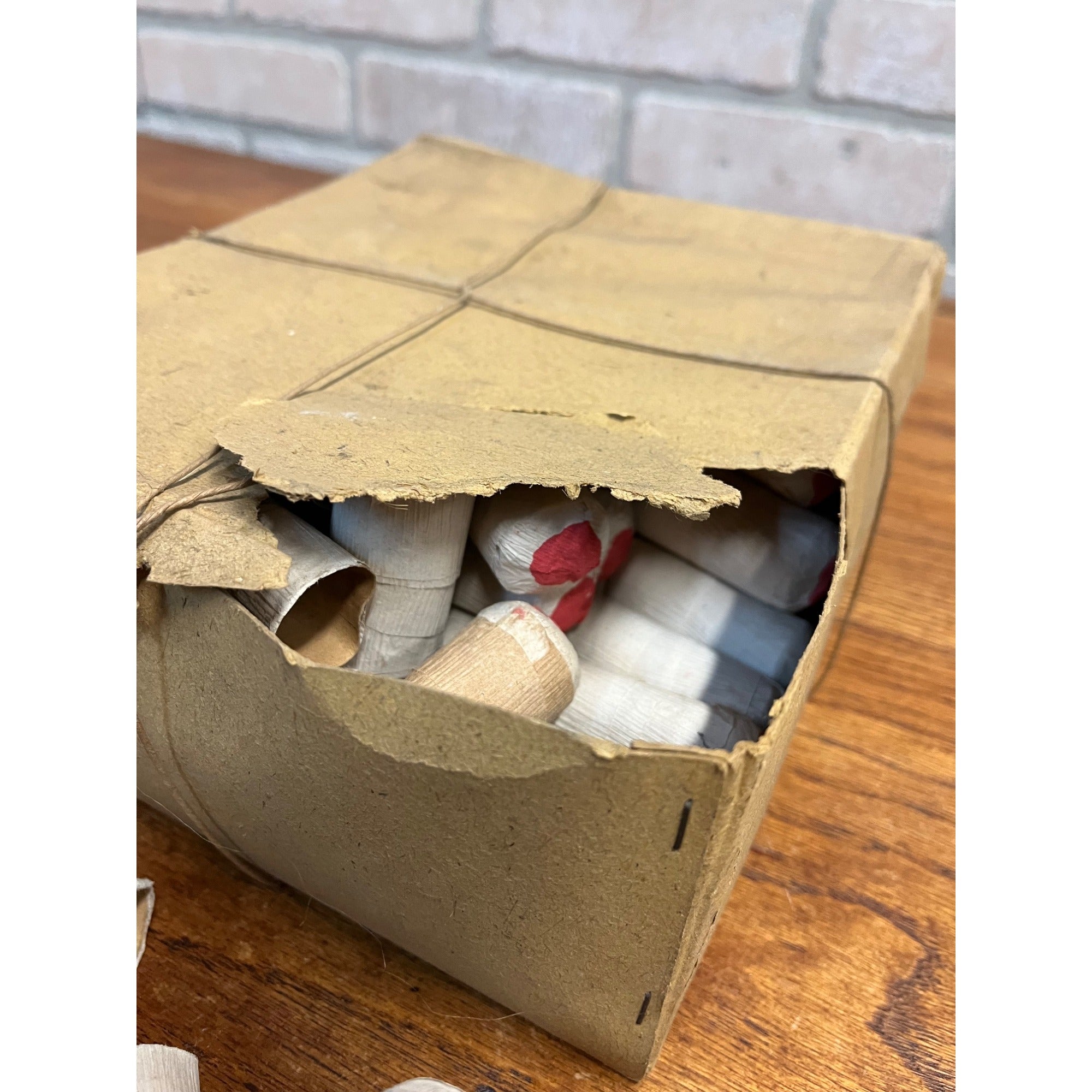 Vintage 1950s NOS Box Gag Novelty Prank Gifts Bandaged Finger Spring Toys Japan