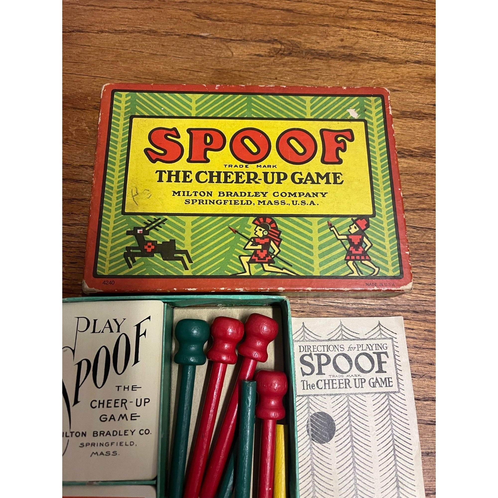Vintage Spoof The Cheer-Up Game Milton Bradley Company Springfield, Massachusetts Complete