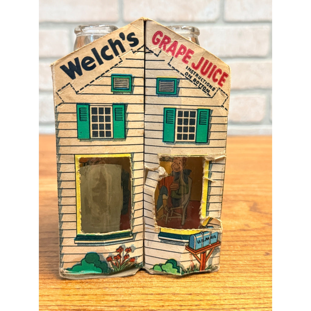 Vintage Howdy Doody 1953 Welch's Grape Juice 4 Bottles with Carrier Rare TV Show