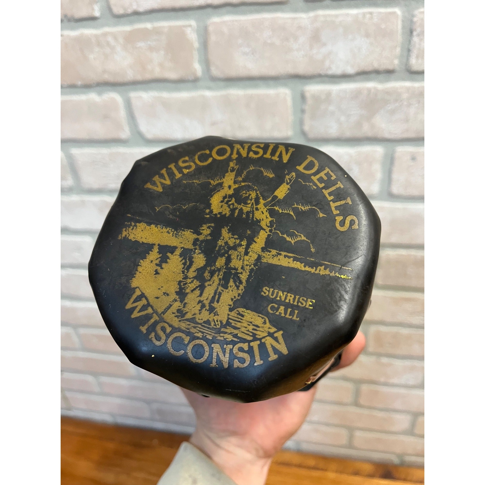 Vintage 1950s Wisconsin Dells Souvenir Child's Toy Drum Native American Indian