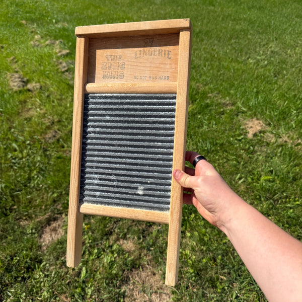 Vintage Zing King No. 703 Lingerie Washboard By National Washboard Co. Wood Laundry Tool