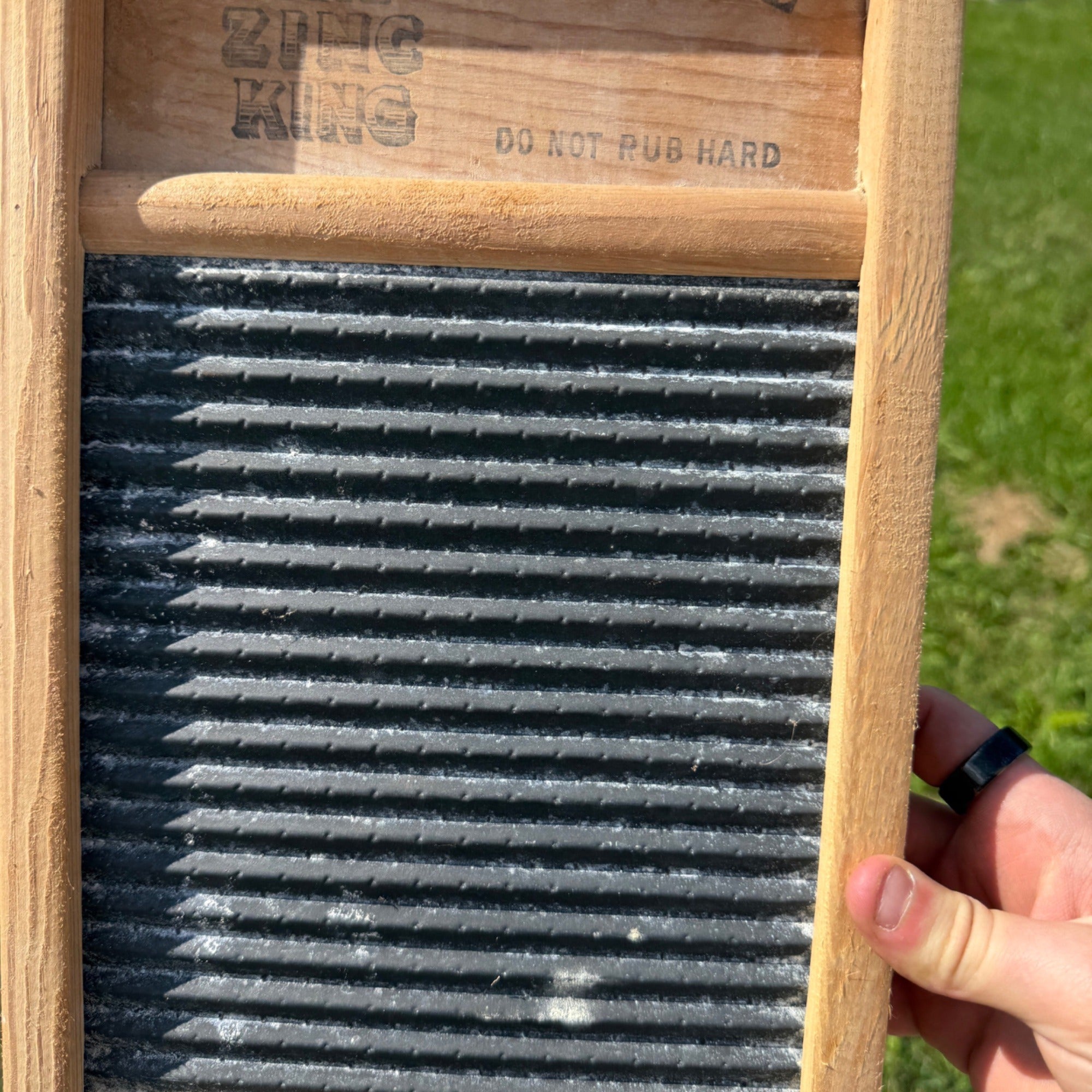 Vintage Zing King No. 703 Lingerie Washboard By National Washboard Co. Wood Laundry Tool