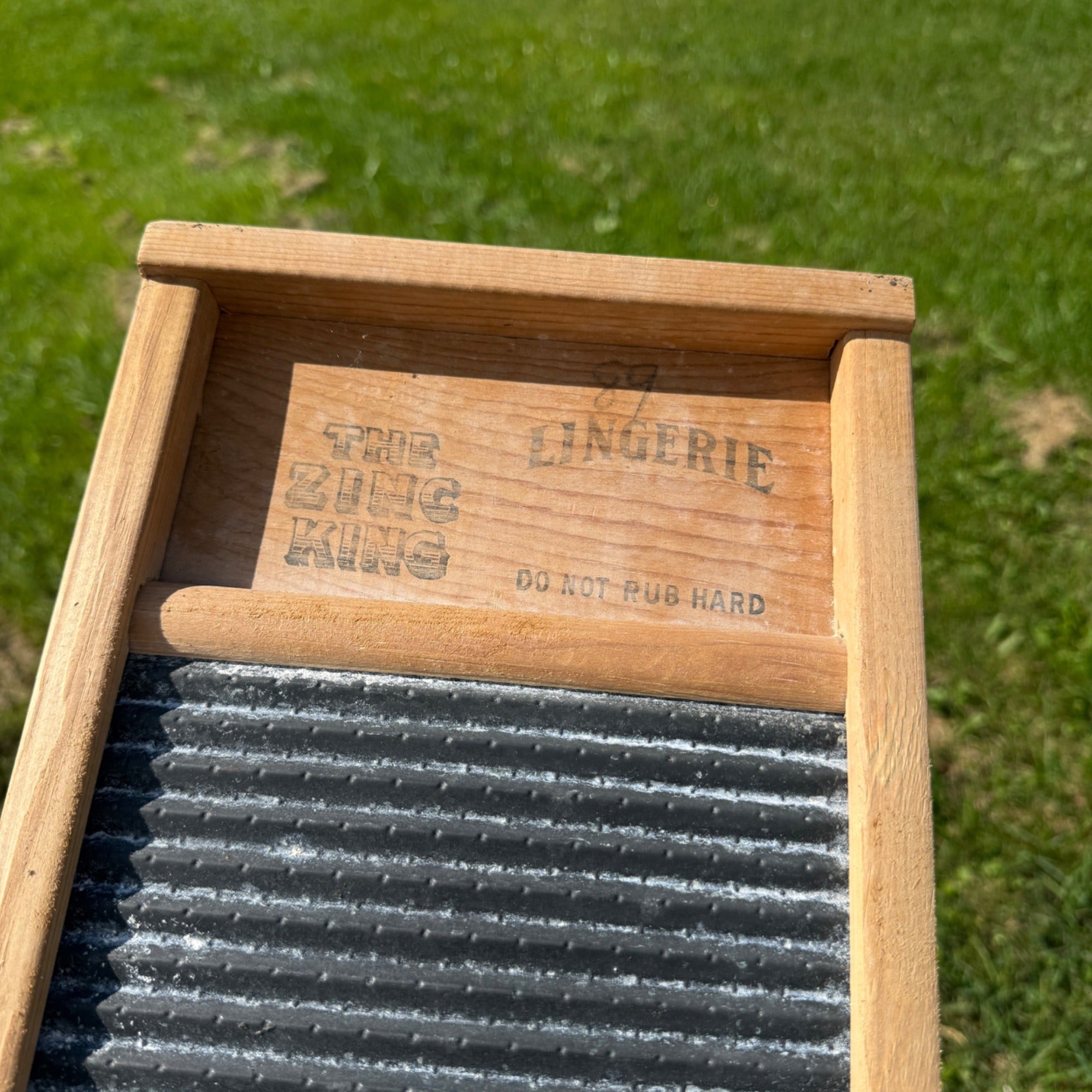 Vintage Zing King No. 703 Lingerie Washboard By National Washboard Co. Wood Laundry Tool