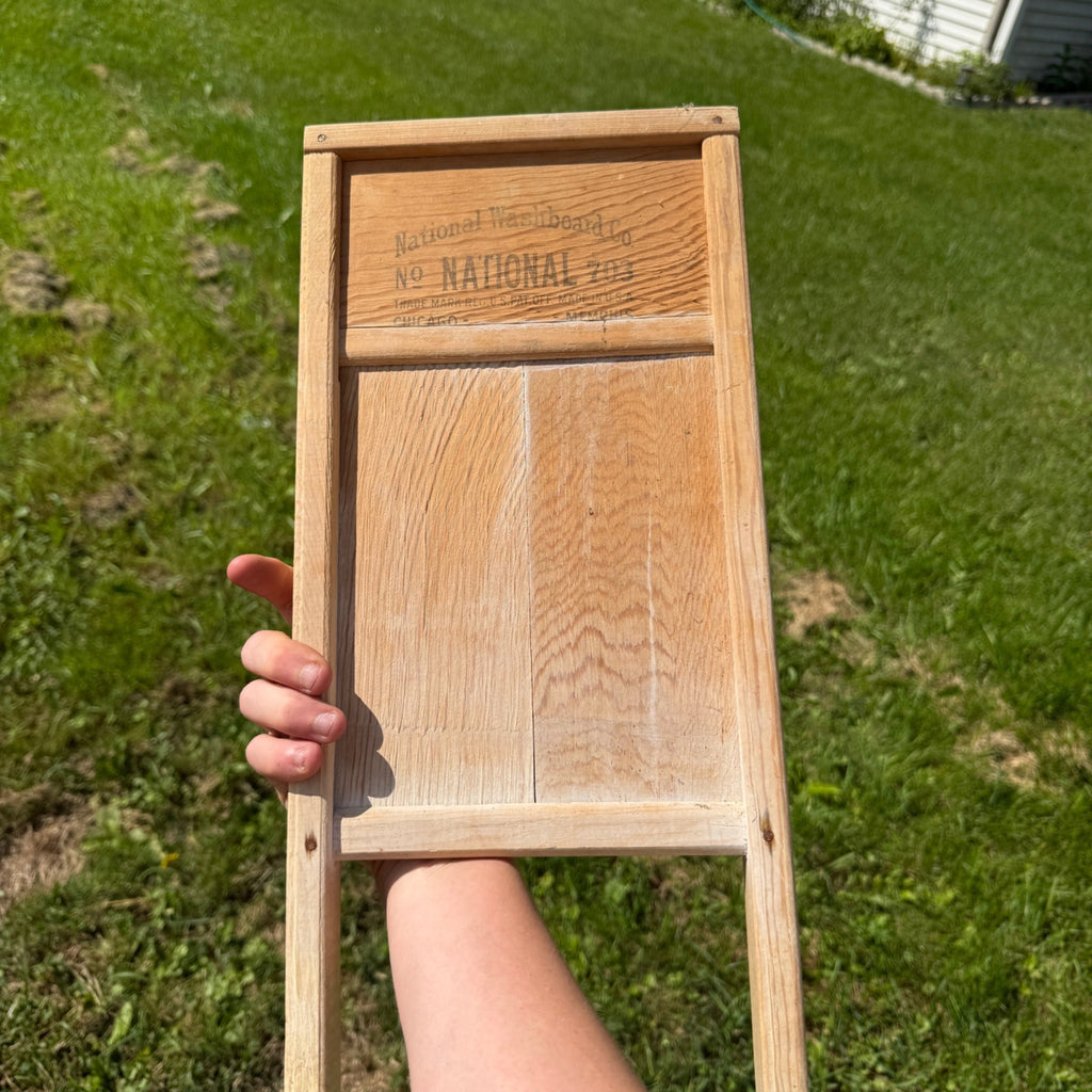 Vintage Zing King No. 703 Lingerie Washboard By National Washboard Co. Wood Laundry Tool