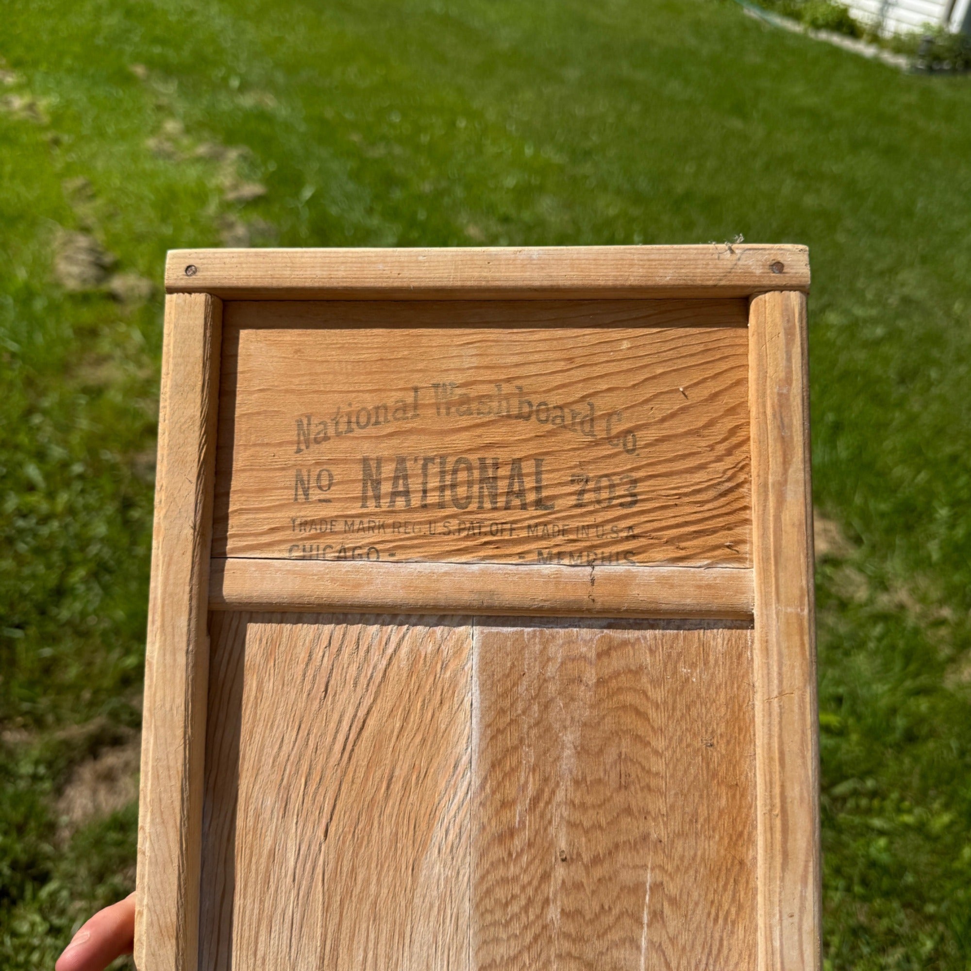 Vintage Zing King No. 703 Lingerie Washboard By National Washboard Co. Wood Laundry Tool