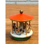 Vintage German Erzgebirge Merry Go Round Carousel & Wooden Novelties