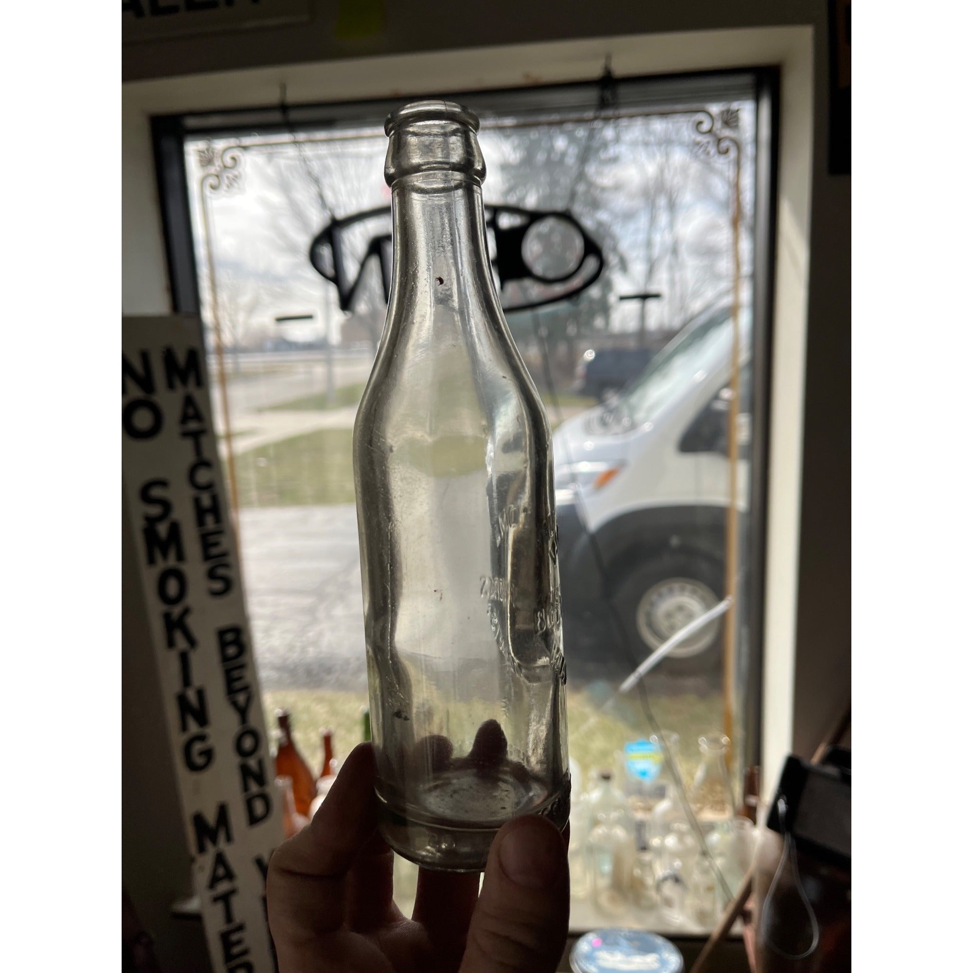 Vintage Wautoma Bottling Works Wis Embossed Sofa Bottle 24oz Wisconsin WI