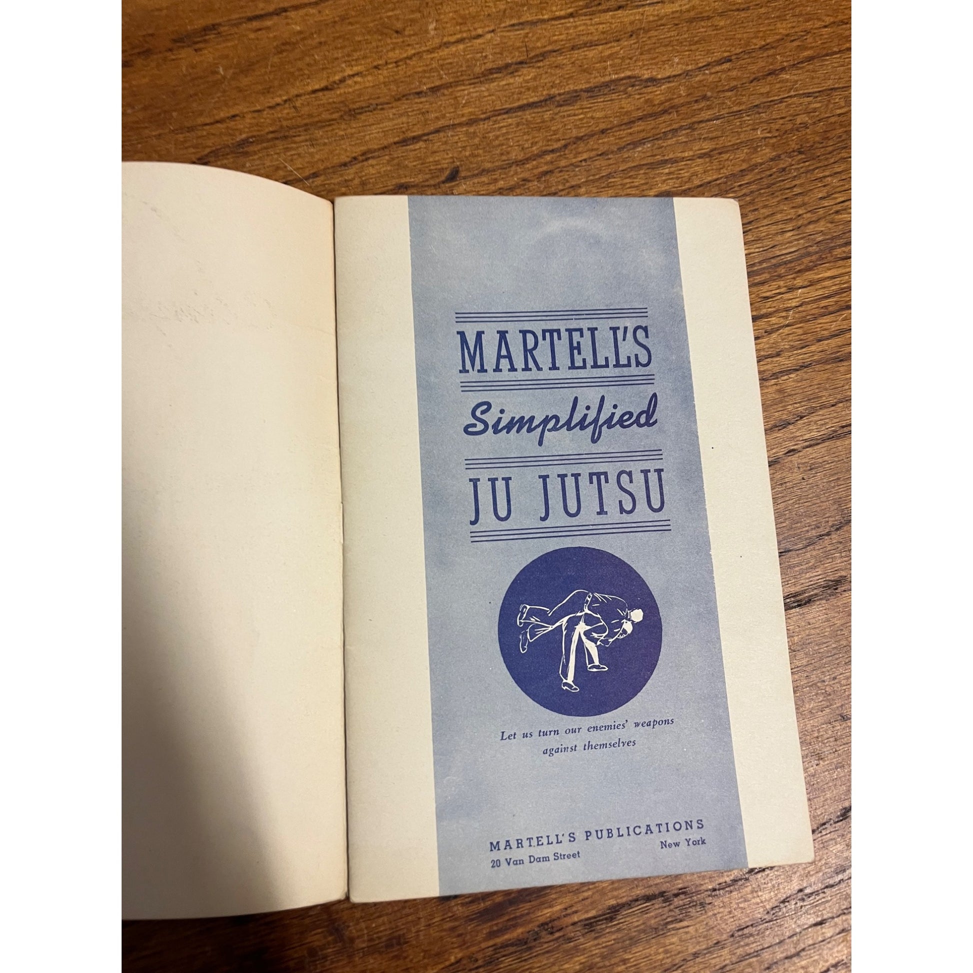 1942 Martell's Simplified Ju Jutsu 30 Illustrations Jules Martell WW2 Jiu-Jitsu