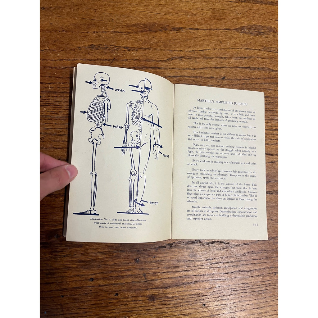1942 Martell's Simplified Ju Jutsu 30 Illustrations Jules Martell WW2 Jiu-Jitsu