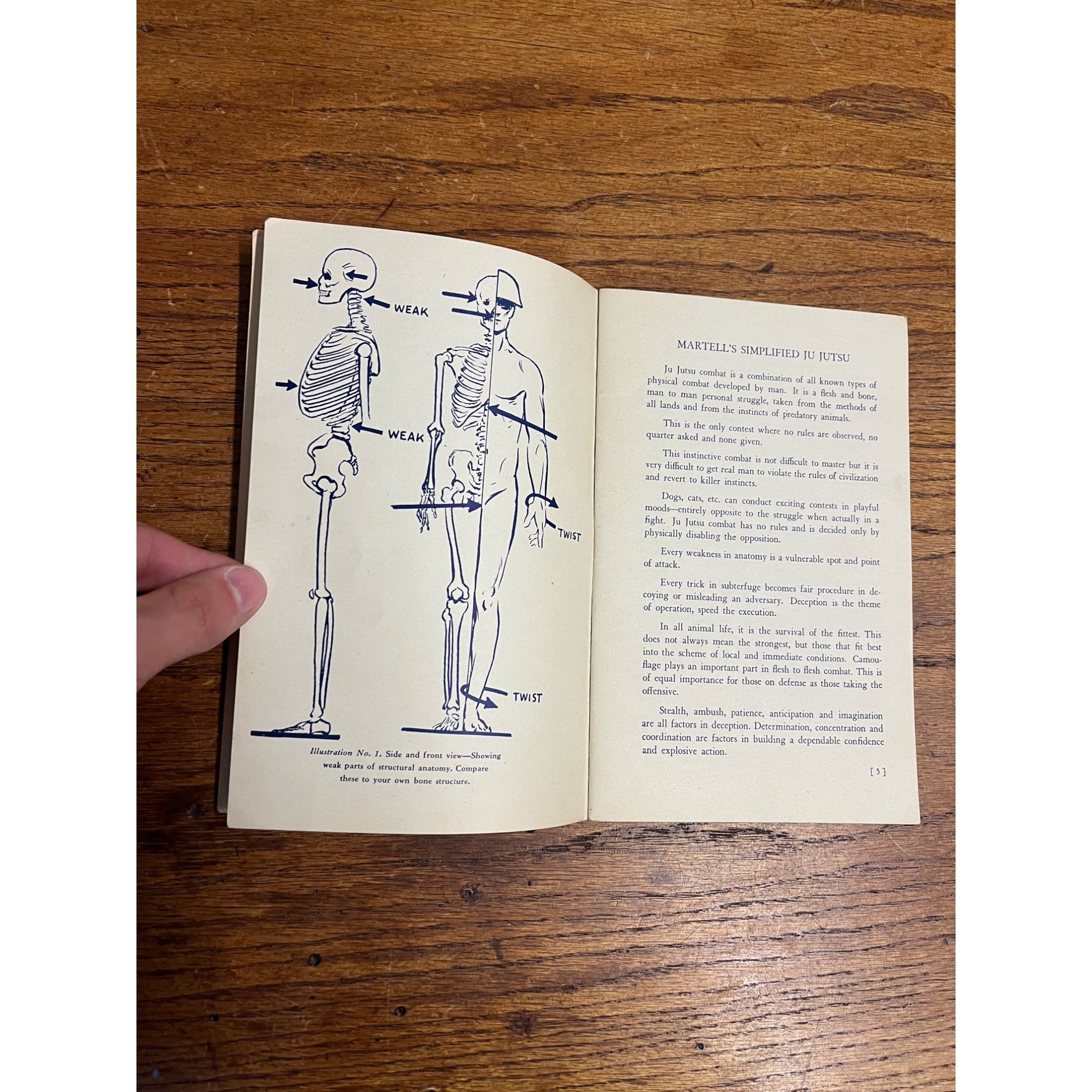 1942 Martell's Simplified Ju Jutsu 30 Illustrations Jules Martell WW2 Jiu-Jitsu