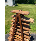 Antique 1900s Country Store Paper Bag Holder Rack General Store 12-Tier Shelf
