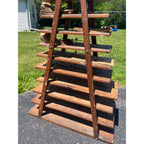 Antique 1900s Country Store Paper Bag Holder Rack General Store 12-Tier Shelf