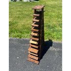 Antique 1900s Country Store Paper Bag Holder Rack General Store 12-Tier Shelf