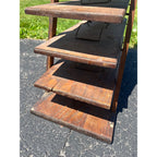 Antique 1900s Country Store Paper Bag Holder Rack General Store 12-Tier Shelf