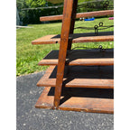 Antique 1900s Country Store Paper Bag Holder Rack General Store 12-Tier Shelf