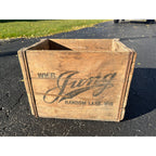Vintage Wooden Crate Jung Beverages Random Lake Wisconsin Beer Brewing