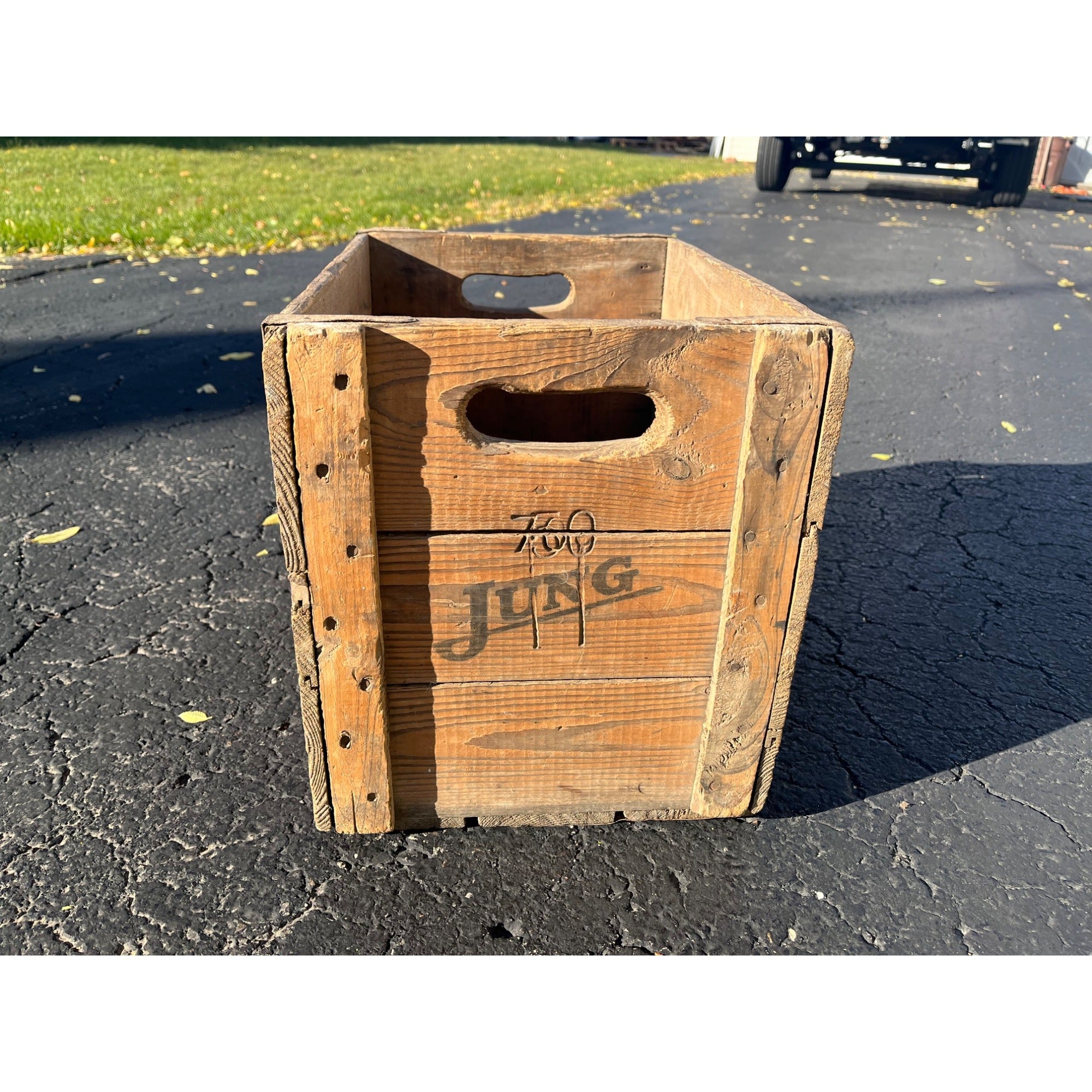 Vintage Wooden Crate Jung Beverages Random Lake Wisconsin Beer Brewing